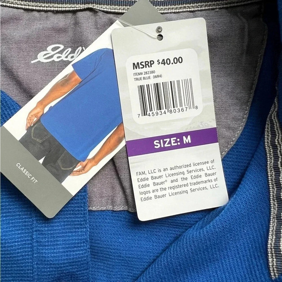 BUNDLE: 3- Eddie Bauer mens classic fit pocket polo shirt. Size: M. - Picture 10 of 16